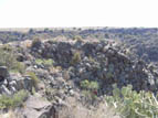 Walls line the sides of the point