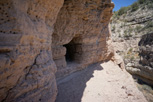 Some of the dwellings are high up the cliff face